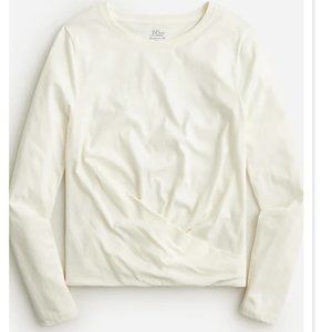 J. Crew Broken-in jersey twist-front long-sleeve T-shirt